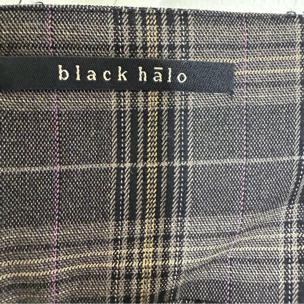 Black Halo One Shoulder Plaid Mini Jackie Dress Size 2 Multi Color PTP: 15” - Picture 4 of 16
